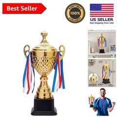 Customizable Gold Trophy Cup 15.2 in – Perfect for Tournaments & Ceremonies