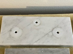 LOT of 13 Vintage White Carrara Italy Marble Trophy Base VARIOUS SIZES Repurpose