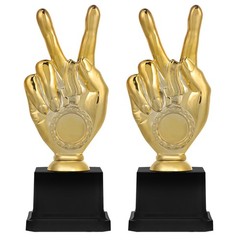 2Pcs Reusable Plastic Award Trophies for Kids Sports Classroom Rewards
