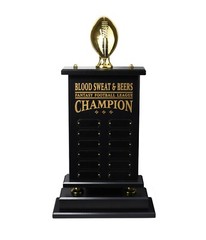 23″ Fantasy Football 12 Year Matte Black Perpetual Trophy