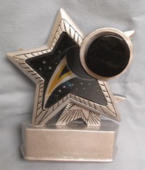 silver star HOCKEY resin trophy award hologram R7006-11 NSPS