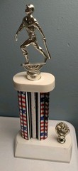 Little League Baseball 1986 Trophy Vintage Metal Wood Plastic 13 inches Freeman