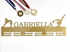 Personalized Gymnastics Medal Holder Custom Name Metal Hanger Display Rack Award