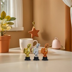 6Pcs Reusable Plastic Mini Thumb Trophies Assorted Colors for Kids Awards