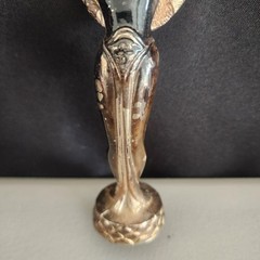 Vintage Art Deco Winged Victory Trophy Topper –Metal Goddess Figurine