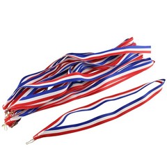 JCBIZ 12pcs 880mm Award Neck Ribbons Medal Striped Red/Blue