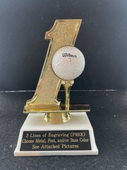 5 1/2″ tall Hole In One Golf Trophy -BALL NOT INCLUDED – (Look At All Pictures)