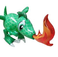 Large Fire Breathing Green Inflatable 30″ Dragons -Flying, Hanging and Standing