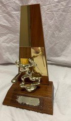 Vintage Kelbert Curling Trophy Wood And Metal