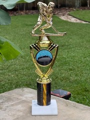 Classic – Ice Hockey Trophy –MVP – Offense/Defense-Free Shipping & Engraving 13″