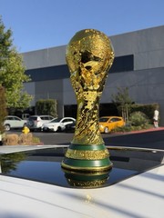 6PC 36cm Gold Soccer Championship Trophy 2LB Resin Electroplated Gold