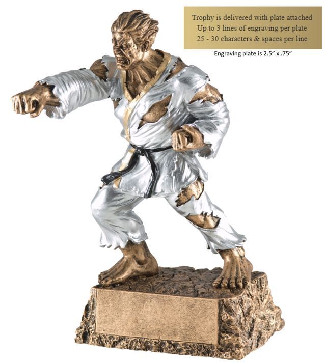 MONSTER Karate / Martial Arts Trophy (MR-769) by DECADE AWARDS