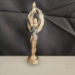 Vintage Art Deco Winged Victory Trophy Topper –Metal Goddess Figurine