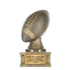 Custom Engraved Football Trophy – Action Pedestal Football Award – 6 Inch
