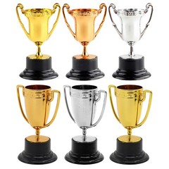 6Pcs Durable Kid Plastic Trophy Props Small Trophy Decorations for Children