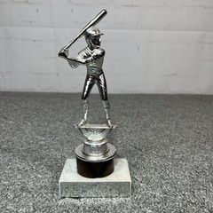 Vintage 1979 Baseball Trophy Marble Base Harwich Little League Champions Metal