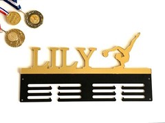Personalized Gymnastics Medal Holder Custom Name Sport Hanger Display Rack Award
