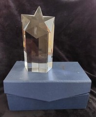 Star trophy award Glass Star By Crown