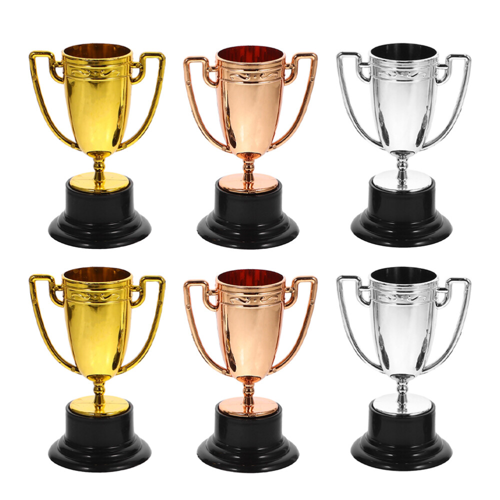 6PCS Trophy Decor Celebration Competition Trophy Winner Trophy Award Trophy
