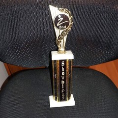 Trophy Dance – Showbiz Dance 2nd Place 2003 – 15″ Tall Black & Gold EUC JB