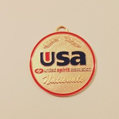 USA United Spirit Association Nationals Medal Gold Cheerleading Award 2″ Varsity