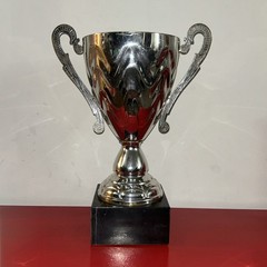 GENUINE METAL EUROPA GAMES TROPHY CUP – METAL ON MARBLE BASE – 16″ TALL