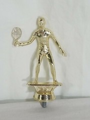 Vintage Gold Metal Men’s Racquet Ball Trophy Cake Topper 4½“