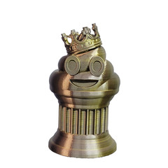 King Poop Emoji Trophy – Award/Gift – 6″ Black/Gold King Poop Emoji – Znet3D