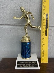 Female Runner Trophy With 3” Post. (Please See All Photos)