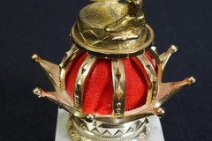 Vintage Girls Softball Trophy Marble Base Made In Italy Metal Figure On Crown