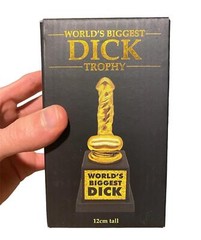 World’s Biggest Dick Trophy – Willy Pecker Golden Award – Adult Joke Gag Gift