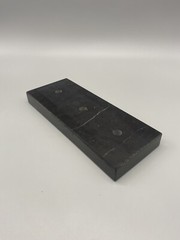 3 Hole BLACK Marble Trophy Award BASE 7.5” x 3” x 3/4” Stone Marble