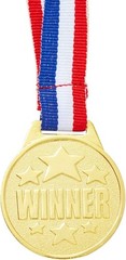 Versatile Gold Award Medals with Patriotic Ribbons – Set of 24 for Events