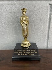 Female Graduation Trophy. (Please See All Photos)