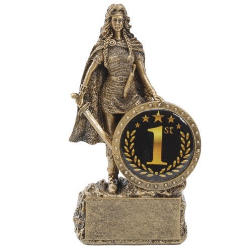 1st Place Female Champion Trophy – Custom Engraved Woman Warrior Award