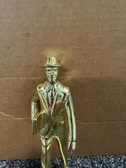 Vintage Salesman Award Trophy Gold Tone Metal Figure Businessman