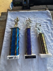 Lot of BMX Trophy Topper Gold/ Silver Tone Plastic/ and parts