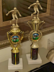 Soccer Trophy Set -2 Trophies-MVP & BEST Goalkeeper-13-14″-Engraved & Ships FREE
