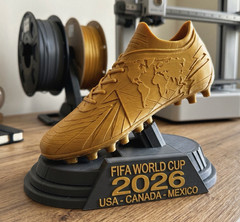 FIFA World Cup 2026 Soccer Cleat 3D Trophy, Gold Topper, Black Base