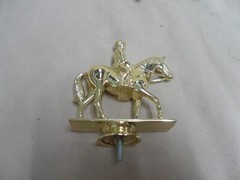 Horse + Rider Plastic Gold Trophy Topper