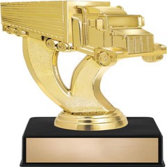 Crown Awards 6 Trucks Tractor Trailer Award On Black Luxury Base