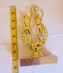 AV Basketball 1991 AAU Trophy Vintage 7 in tall Marble Base Free Shipping