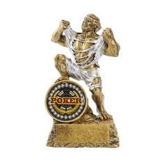 Poker MONSTER Trophy – Custom Engraved Gambler Beast Award (6.75)