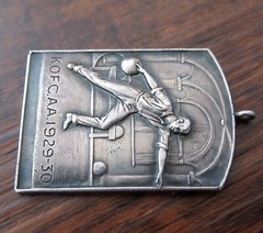 Vintage Art Deco Sterling Silver Bowling Medal Award Charm Pendant KOC AA 925