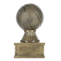 Basketball Action Pedestal Trophy | Gold Basketball Award – 6″ by DECADE AWARDS