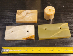 Lot Vintage Marble and Onyx Trophy Bottom Bases Mixed Sizes White