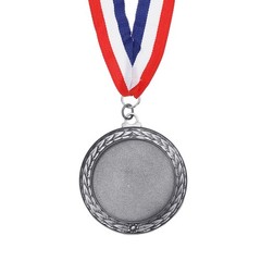 Award Medal, 2nd Prize Winner Medal with Neck Ribbon, Silver