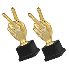 2Pcs Lightweight Plastic Sports Trophy Cups for Kids School Award Events
