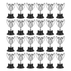 3.22 Inch Mini Trophies, 24 Pcs Plastic Silver Award Trophy Cups Trophies Award