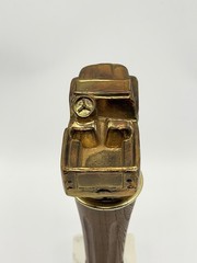 Vintage Brass Jeep Trophy with Wood and Marble Base – Made By GLALY